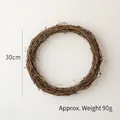 30cm natural grapevine Christmas wreath base weighing 90g for rustic DIY floral decor - 30cm (90g)
