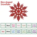 Glinsterende rode sneeuwvlok decoratie voor kerstboom en krans versieringen - 10CM-5g (met touw) / Union Jack Stijl Sneeuwvlok