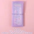 Purple large capacity DIY sticker binder in matte finish with elastic strap for storage - 30 Pockets / Purple