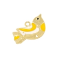 Pendentif oiseau hirondelle en émail coloré et métal doré pour la bijouterie - Pendentif Oiseau / Émail Jaune Or