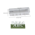 Moule en silicone blanc pour base rectangulaire avec lettres 3D A à G en résine - Base de 26 Lettres B01