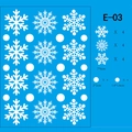 Christmas snowflake and dot static window stickers, E-03 set with various sizes - E3-Geometric Snowflake Decoration