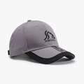 Two-tone baseball cap in light grey and black with Jungle Bill embroidery detail - Adjustable / Dark Gray