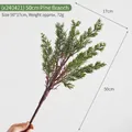 Green artificial pine branch 50cm decorative branch for Christmas wall hanging decor - (x240421) 50cm Pine Branch
