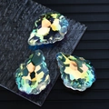 Leaf-shaped AB crystal pendant with multifaceted aurora coating for DIY lighting - 48MM Lily Shape / Rainbow AB