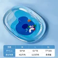 Thickened PVC cooling water mat for pets with size chart and cute fish patterns - Blue Ocean