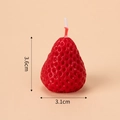 Realistic red strawberry cake candle with textured surface and specific size measurements - Scented Strawberry Candle Small / 1 Piece / Red