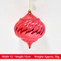 12x15cm red onion-shaped Christmas ornament with spiral texture and golden string hanging - Red Onion Shaped (12*15cm)