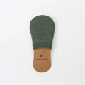 Dark green cotton half palm invisible socks for high heels on cardboard display - One Size / Green