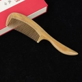 Natural sandalwood comb with long handle and fine teeth, presented in a red gift box - Style 12/Length 22cm