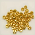 Polished 14k gold-filled brass barrel beads for DIY jewelry and bracelet making - 14K Gold Plated