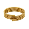 Minimalist multi-layer spring spiral bangle in polished golden stainless steel - Ordinary Band 4-Layer / Gold