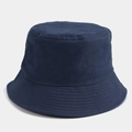 Navy blue cotton canvas bucket hat for women with minimalist outdoor design - M (56-58cm) / Navy Blue
