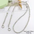 Silver faceted bead phone chain with clear acrylic beads, length 1200mm, metal crossbody lanyard - Silver Rhombus Bead Acrylic