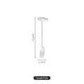 Golden fish shape stainless steel fruit fork with 3-prong design 13.5cm length - Silver Little Fish Fork