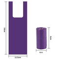Biodegradable purple pet waste bag variant with vest handle and 33cm size dimensions - 1.5 Microns Biodegradable Purple Vest