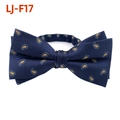 Navy blue men's bowtie with textured paisley pattern for formal wedding and business suits - Navy Blue Paisley Jacquard