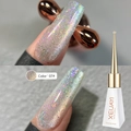 XEIJAYI Holographic Cat Eye Gel Polish in shade 07 sparkling silver finish 10ml bottle - Summer Ice Cat Eye 07