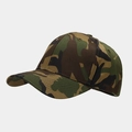 Detailed view of camouflage baseball cap showing twill fabric and reinforced stitching - Jungle Camouflage (1#)