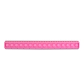 Pink silicone pop-it sensory ruler 30cm and 12 inch scale for stress relief - Pink