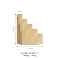 Jarrón geométrico nórdico de cerámica amarillo crema para decoración minimalista - Amarillo/Escaleras/588-1