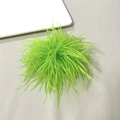 Levendige limoengroene struisvogelveren broche speld voor retro partyjurken - Groen