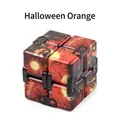 Infinity Cube giocattolo antistress arancione Halloween con motivi di zucca e alberi - Arancione Halloween (NO.168-8-25)