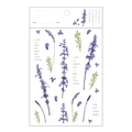 Lavendel Blumen PET Aufkleber Set für Scrapbooking und DIY Deko im floralen Stil - Lavendel