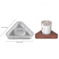 Triangle silicone mold for resin candle holders with detailed dimension specifications - Triangle