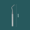 Single 81mm 304 stainless steel dental pick with knurled non-slip handle for teeth cleaning - Single Thick Square Pick