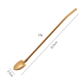 Rose gold 22.5cm long handle spade shape 304 stainless steel straw spoon for coffee - Smooth Pointed Spoon - Rose Gold