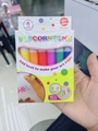 6-color DIY 3D popcorn pen set for kids showing expanding heat effect and vibrant colors - English Single No Label