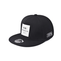 Klassische schwarze Brooklyn N°86 Snapback-Mütze mit flachem Schirm und weißem Stickerei - Verstellbar / Schwarz Mit Weißen Buchstaben