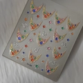 Detalle de pegatinas para uñas Co-496 con purpurina dorada y diseños de luna y estrellas - Estilo de Diamantes de Imitación de Luna y Estrella en Relieve 5D (CO-496)