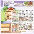 Set de pegatinas 3D de bosque en PET con casa del árbol en miniatura e ilustraciones - Bosque (Mundo Divertido)