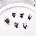 Ciondoli per unghie a forma di fantasma di Halloween 3D con cappellini per nail art fai da te - #3 Fantasma con la lingua lunga