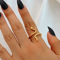 Goldener Schlangenring mit Schuppentextur und verstellbarem Wickeldesign am Finger - Gold (Goldimitat G-487)