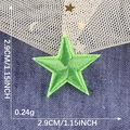 2.9cm small green embroidered star patch for clothes DIY sewing and stage costumes - Emerald Green
