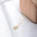 Collana segno zodiacale Toro in argento S925 dorato con ciondolo in cristallo lucido - Toro Placcato Oro