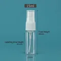 15ml small perfume spray bottle measuring 89mm in height and 22mm in diameter - 15ml / Clear