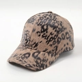 Gorra de béisbol con estampado de leopardo para mujer, visera ancha para protección solar y moda - Leopardo Caqui
