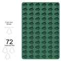 Detail of 72-cavity green silicone Christmas tree mold with 2.5x2.2cm slot dimensions - Christmas Tree Green