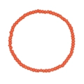 Handgefertigtes orange-rotes Perlenarmband mit matter Textur für das tägliche Styling - Orangerot