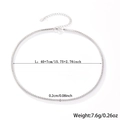 Vista dettagliata della collana tennis in argento sterling S925 con catena regolabile - Collana - 40+7cm / Platino - Zirconia Bianca