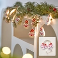 Catena luminosa a LED natalizia con ciondoli Babbo Natale e scatola batteria per decori - Babbo Natale in Ferro