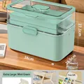 Extra large milky green household medical box with multi-layer folding storage tray - Extra Large / Creamy Green