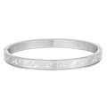 Minimalistische zilveren roestvrijstalen armband met reliëf van sterren- en maanpatronen - ZJ7046-Gematteerd Goud