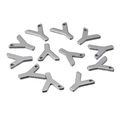 Silver stainless steel Y-shaped letter pendant charm for DIY jewelry making - Letter Y