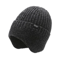 Gorro de invierno para hombre de punto chenilla gris oscuro con orejeras sport - Talla única / Gris
