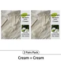 Set of 2 pairs of cream thin silk slouch socks with a cooling and breathable texture - 2 Pairs Pack / Cream
